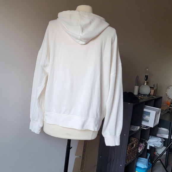 Loewe Beige Logo Leather Patch Cotton Hooded, Long Sleeve Sweatsh - Picture 2 of 4